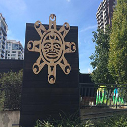Ancient Sun – Wade Baker – North Vancouver City Hall – Sḵwx̱wú7mesh Úxwumixw (Squamish Nation) & Kwakiutl Nation