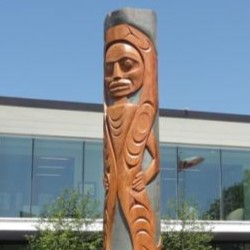 The Chief – Ray Natraoro & Victor Harry with Carson Graham Students – North Vancouver City Hall – Sḵwx̱wú7mesh Úxwumixw (Squamish Nation)