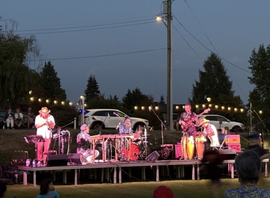 Robin Layne & The Rhythm Makers play in Ray Perrault Park on August 29. 