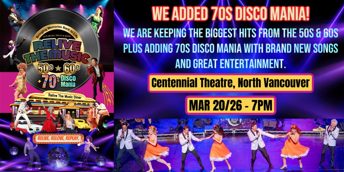 Relive the Music 50s, 60s, 70s, Mar. 20, 2026