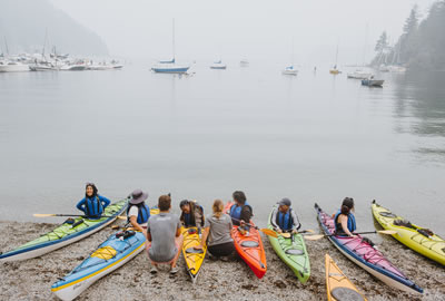 Kayaking group