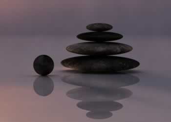 Rocks balancing on top of each other