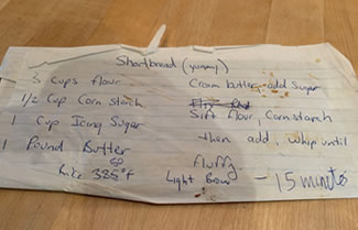 Gramma Laura's shortbread recipe