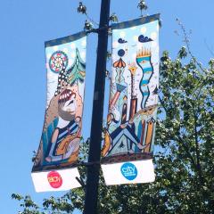 Street banners designed by Ola Volo