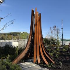 Sculpture of tree stump, North Vancouver