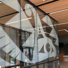 Coast Salish Thunderbird on Glass 