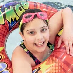 Girl in swimming pool