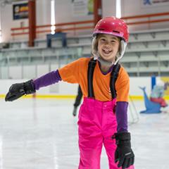 child ice skating