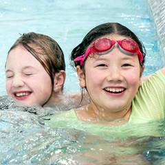 Children swimming at Delbrook pool