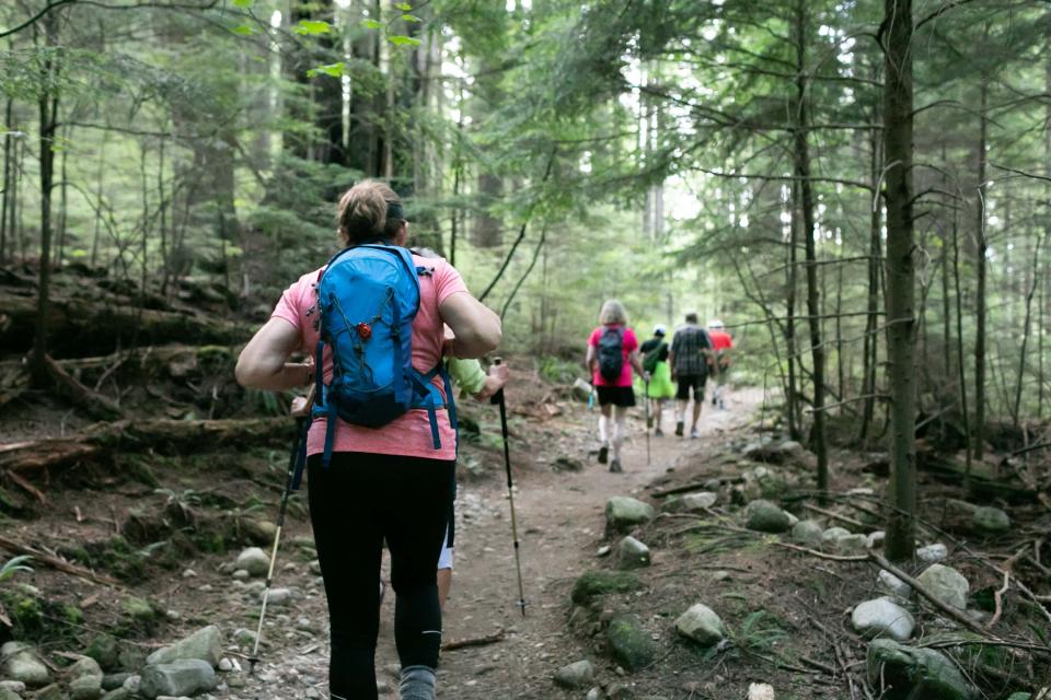 Trail Trekkers group going on a hike through the wilderness