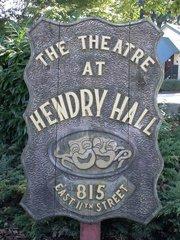 The Threatre at Hendry Hall signage