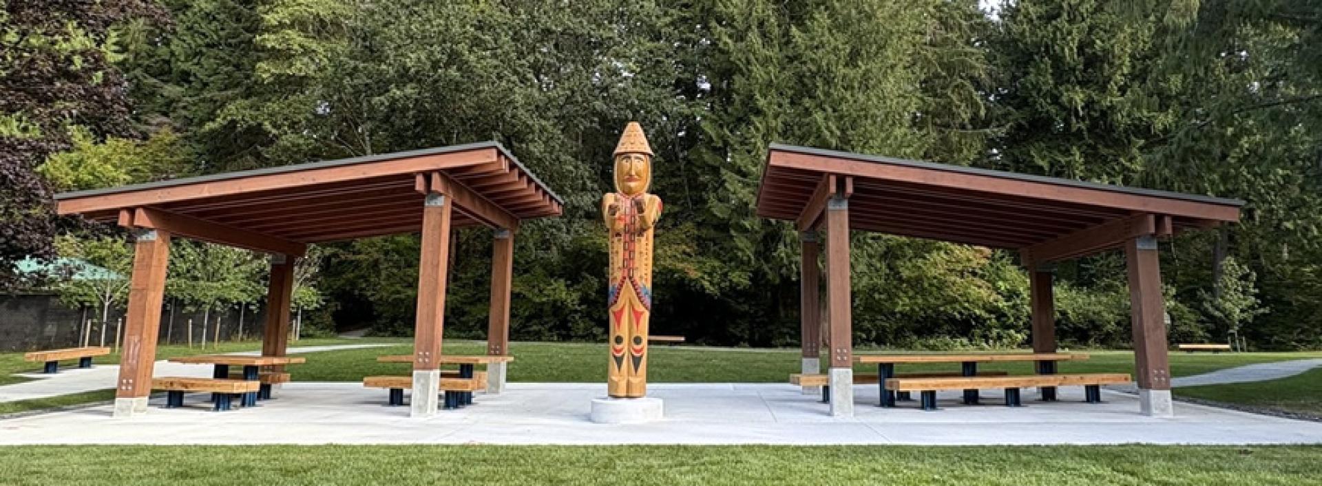 The picnic shelters at Murdo Fraser Park