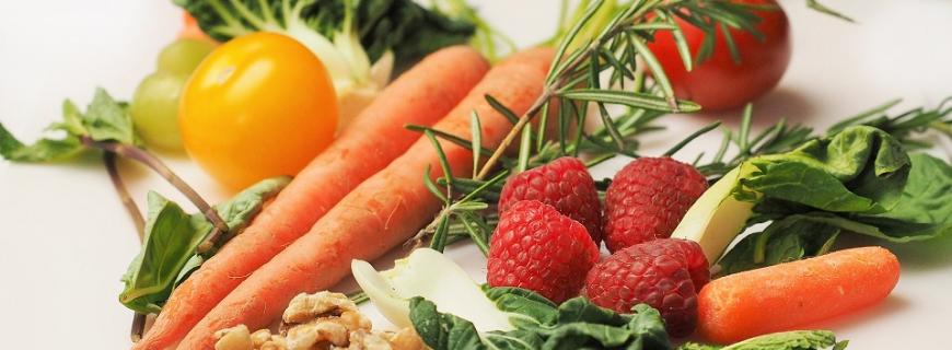 Vegetables and fruits