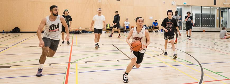 Drop-in basketball at Lions Gate Community Recreation Centre
