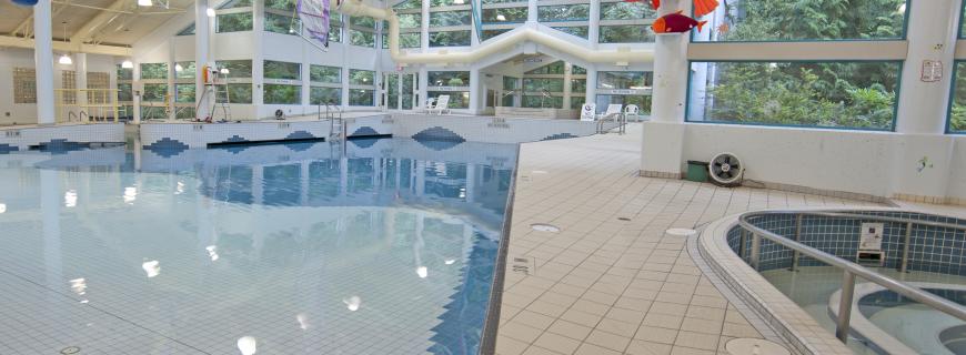 View of an empty Karen Magnussen wave pool with the waves off