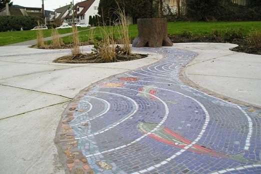 public art, mosaic, North Vancouver, Bruce Walther