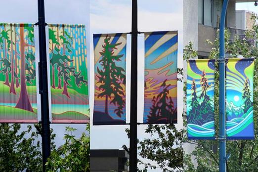 City of North Vancouver street banners designed by Duane Murrin