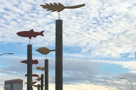 Public Art, Moodyville, North Vancouver, Shipyards