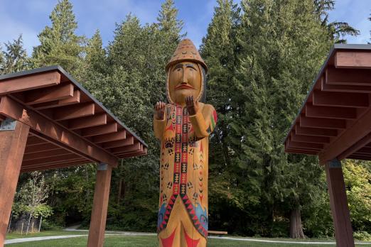 Coast Salish Welcome Figure