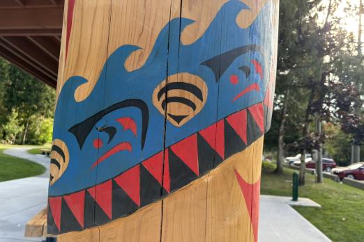 Coast Salish Welcome Figure (detail)