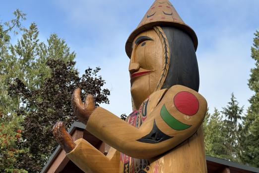 Coast Salish Welcome Figure