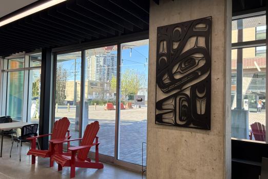 Coast Salish Killer Whale Art, Black Panel