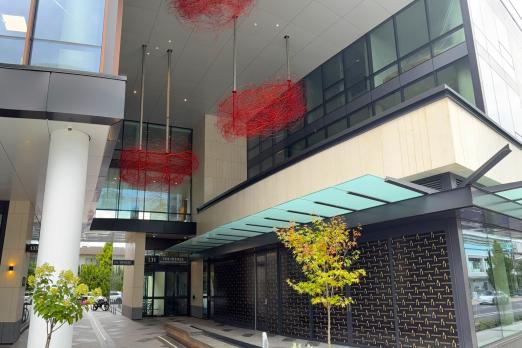 Public Art Red Cloud Sculptures, N Vancouver