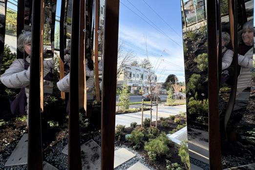 Sculpture of tree stump, North Vancouver