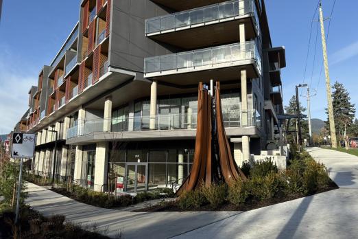 Sculpture of tree stump, North Vancouver