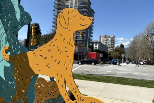 Public Art Sculpture - dog detail - North Vancouver 