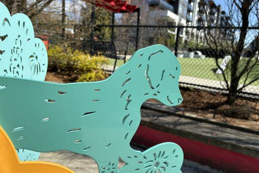 Public Art Sculpture - dog detail - North Vancouver 