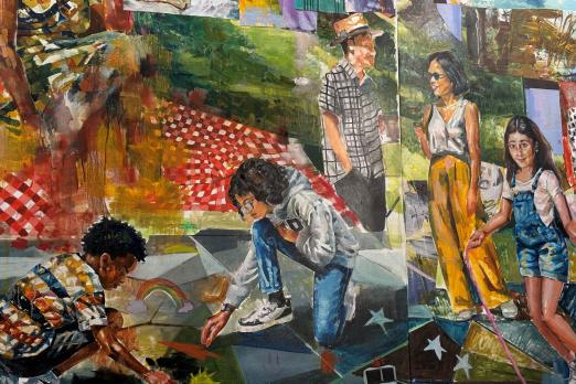 Detail of painting