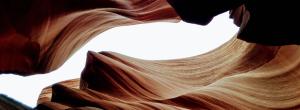 canyon walls with white sky