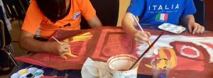 Children painting