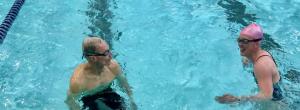 father and daughter lane swimming