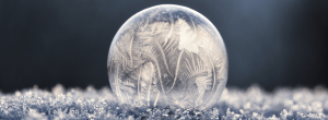 Globe made from ice