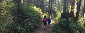 kids hiking