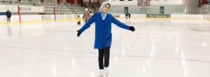 Maryam ice skating at Harry Jerome arena